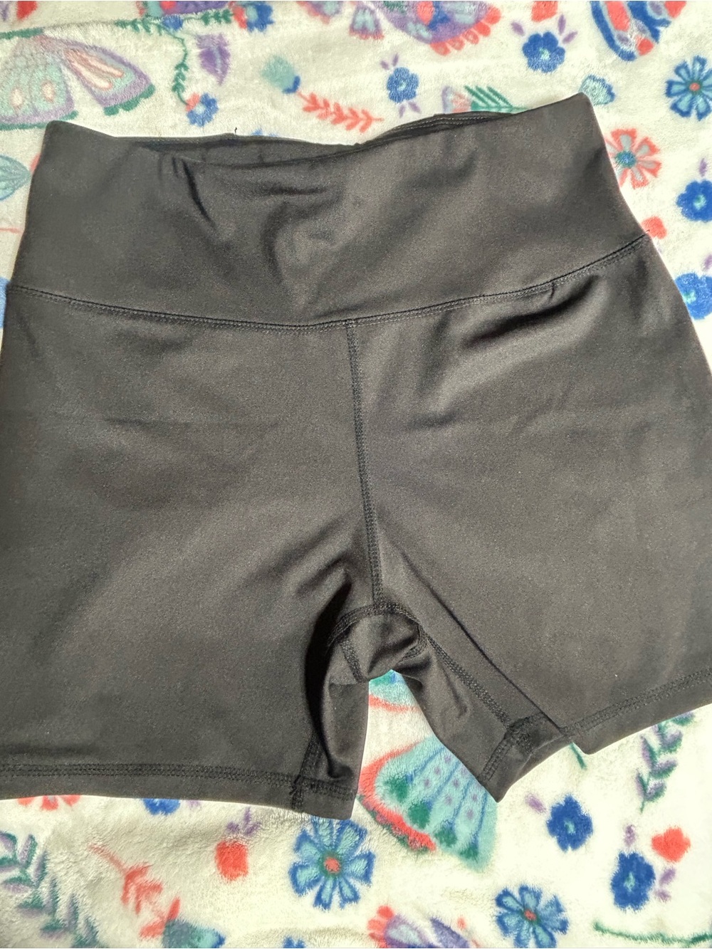 Black High-Waist Women's Bike Shorts